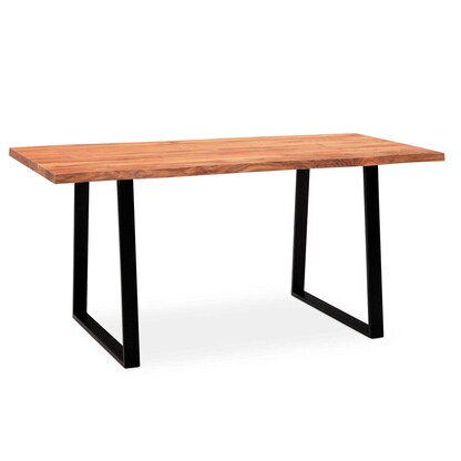 Artikelbild für WOHNLING Esstisch akazie rechteckig, Trapez-Gestell schwarz, 120,0 x 60,0 x 76,0 cm, Artikelnummer 401996