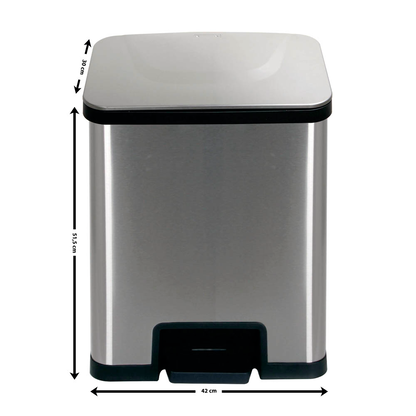 Artikelbild 3 für Echtwerk Powerstep Mülleimer 38,0 l edelstahl, schwarz, 1 St., Artikelnummer 639058