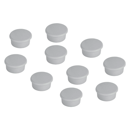 Artikelbild für FRANKEN Haftmagnet Magnete grau, Kunststoff Ø 1,3 x 0,7 cm, 10 St., Artikelnummer 670178