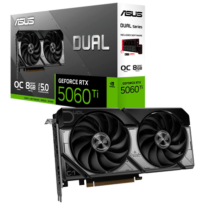 Artikelbild für ASUS Dual GeForce RTX 5060 Ti OC Edition Grafikkarte 8 GDDR7 128 Bit, Artikelnummer 685919
