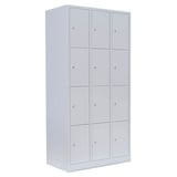 Artikelbild 1 für LÜLLMANN Schließfachschrank lichtgrau 520430, 12 Schließfächer 88,5 x 50,0 x 180,0 cm, Artikelnummer 831026