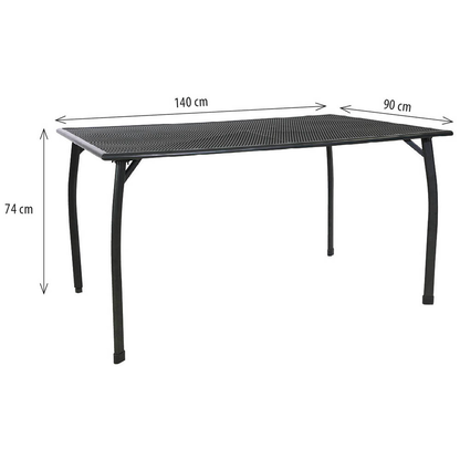 Artikelbild 2 für greemotion Gartentisch Toulouse grau rechteckig 140,0 x 90,0 x 74,0 cm, Artikelnummer 731162