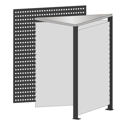 Artikelbild für SCHULTE Thekenmodul MULTIplus Eckmodul mit Arbeitsplatte, schwarz, lichtgrau 80,6 x 78,0 x 103,5 cm, Artikelnummer 167009
