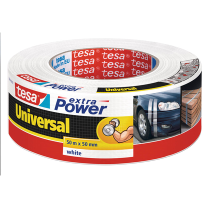 Artikelbild für tesa extra Power® Universaltape Gewebeband weiß 50,0 mm x 50,0 m 1 Rolle, Artikelnummer 590349