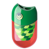 Artikelbild 1 für FABER-CASTELL Dosenspitzer doppelt Fisch grün, Artikelnummer 164234