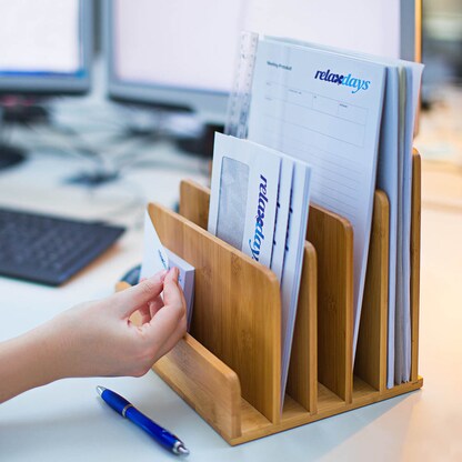 Artikelbild 5 für relaxdays Briefständer braun, Artikelnummer 392611