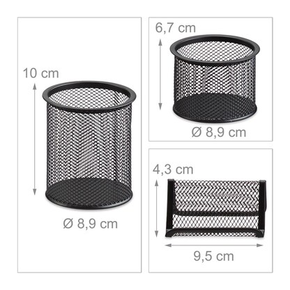 Artikelbild 6 für relaxdays Schreibtischset schwarz, Artikelnummer 762817