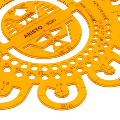 Artikelbild 4 für ARISTO Zeichenschablone gelb, Artikelnummer 143968