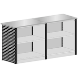 Artikelbild 1 für SCHULTE Thekenmodul-Set MULTIplus gerade, ohne Arbeitsplatte, schwarz, lichtgrau 211,2 x 78,0 x 103,5 cm, Artikelnummer 627319