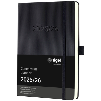 Artikelbild 2 für SIGEL Buchkalender Conceptum Juli 2025 - Dezember 2026 schwarz, 1 St., Artikelnummer 568417