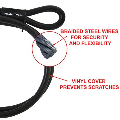 Artikelbild 3 für Master Lock® Schlaufenkabel 49EURD schwarz 3,0 m, 1 St., Artikelnummer 727473
