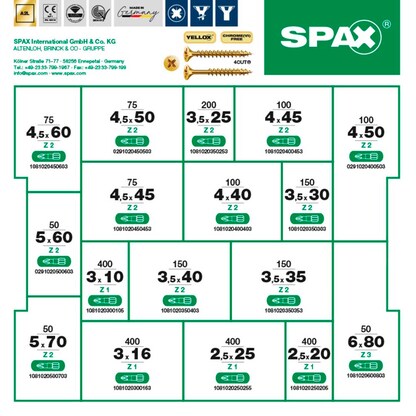 Artikelbild 5 für SPAX® Holzbauschrauben-Sortiment L-BOXX YELLOX 5000009164019, Artikelnummer 398018