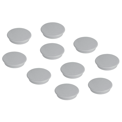 Artikelbild für FRANKEN Haftmagnet Magnete grau, Kunststoff Ø 2,4 x 0,7 cm, 10 St., Artikelnummer 670089