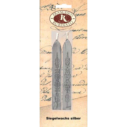 Artikelbild für FRANCESCO RUBINATO™ Siegelwachs mit Docht silber, Artikelnummer 713004