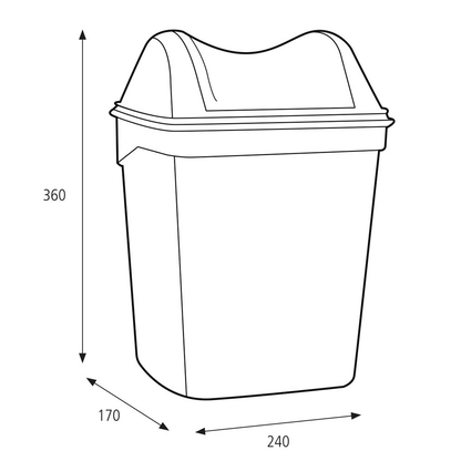 Artikelbild 3 für KATRIN Mülleimer 8,0 l weiß, 1 St., Artikelnummer 865073