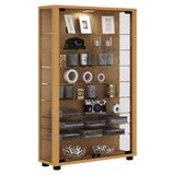 Artikelbild 1 für VCM my home Lumo Mini Vitrine buche 8 Fachböden mit Beleuchtung, Artikelnummer 781359