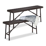 Artikelbild 1 für relaxdays Bierbänke 10035741_0 braun Kunststoff 100,0 cm, 2 St., Artikelnummer 768121