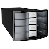 Artikelbild 1 für HAN Schubladenbox Impuls transparent 1012-363D, DIN A4 mit 4 Schubladen, 1 St., Artikelnummer 310800