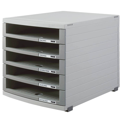 Artikelbild 3 für HAN Schubladenbox Contur dunkelgrau 1505-0-19D, DIN B4 mit 5 Schubladen, 1 St., Artikelnummer 182295