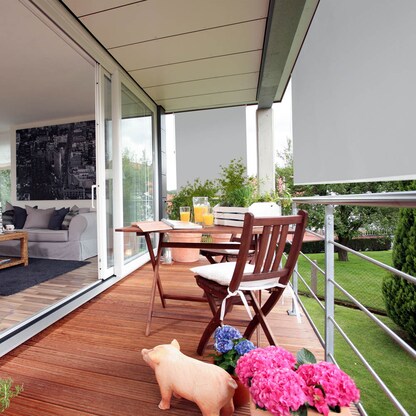 Artikelbild 3 für relaxdays Seitenmarkise hellgrau 140,0 x 180,0 cm, Artikelnummer 770531