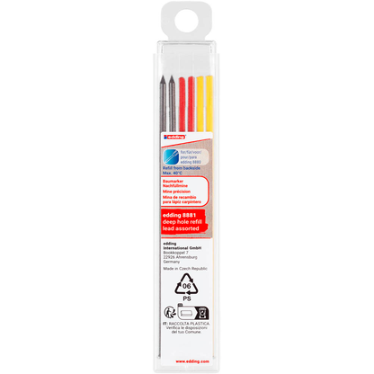 Artikelbild 2 für edding 8881 Ersatzminen für Tieflochmarker-Bleistift farbsortiert, 6 St., Artikelnummer 512329
