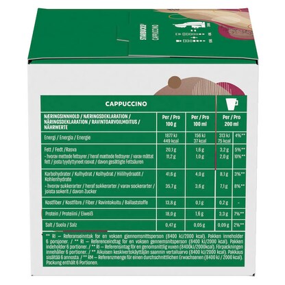 Artikelbild 5 für NESCAFÉ DOLCE GUSTO® STARBUCKS® Cappuccino Balanced & Frothy Kaffeekapseln, mild, 6 Stück, Artikelnummer 612877