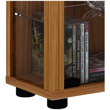 Artikelbild 2 für VCM my home Lumo Maxi Vitrine nussbaum 8 Fachböden mit Beleuchtung, Artikelnummer 781017