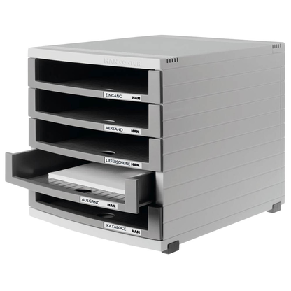 Artikelbild für HAN Schubladenbox Contur dunkelgrau 1505-0-19D, DIN B4 mit 5 Schubladen, 1 St., Artikelnummer 182295
