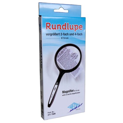 Artikelbild 4 für WEDO Lupe schwarz 2-fach und 4-fach, Ø 7,4 cm, Artikelnummer 564391