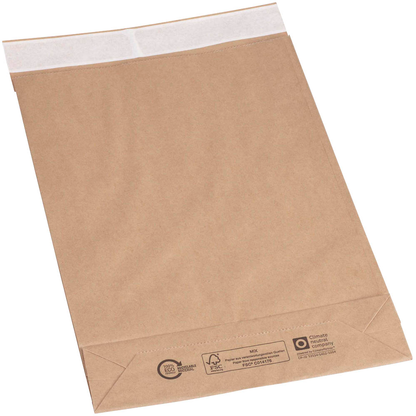 Artikelbild 2 für flexiPAK Faltentaschen classic Fixverschluss ca. DIN D4 ohne Fenster braun mit 5,0 cm Falte, 300 St., Artikelnummer 259917