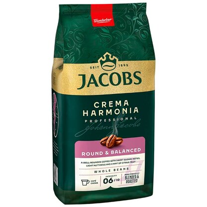 Artikelbild für JACOBS CREMA HARMONIA ROUND & BALANCED Kaffeebohnen, Arabicabohnen kräftig, 1000 g, Artikelnummer 686299