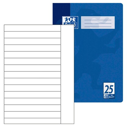 Artikelbild für OXFORD Schulheft Lineatur 25 liniert DIN A4 Außenrand, 16 Blatt, 1 St., Artikelnummer 625483