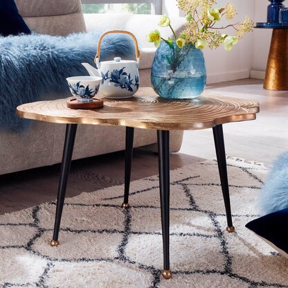 Artikelbild 3 für WOHNLING Couchtisch freiform Aluminium gold 64,0 x 64,0 x 37,0 cm, 1 St., Artikelnummer 166458