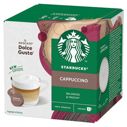 Artikelbild 2 für NESCAFÉ DOLCE GUSTO® STARBUCKS® Cappuccino Balanced & Frothy Kaffeekapseln, mild, 6 Stück, Artikelnummer 612877