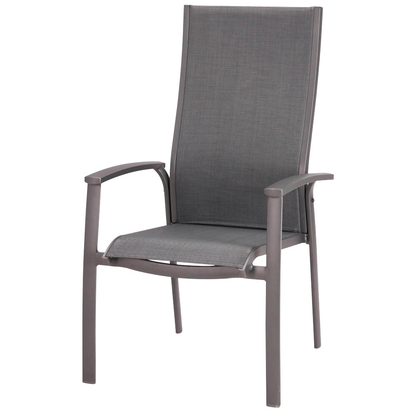 Artikelbild für BEST Gartenstuhl mit Armlehnen Larino anthrazit, Metall, 1 St., Artikelnummer 656997