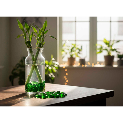 Artikelbild 4 für GLOREX Muggelsteine grün Glasnuggets Ø 20,0 mm, 200,0 g, 1 Pack, Artikelnummer 732093