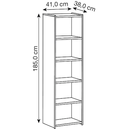 Artikelbild 2 für Kerkmann Aktenregal Lago anthrazit 41,0 x 38,0 x 185,0 cm, 1 St., Artikelnummer 388165