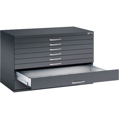 Artikelbild für CP 7100 Planschrank schwarzgrau 8 Schubladen 110,0 x 76,5 x 76,0 cm, 1 St., Artikelnummer 682000