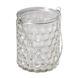 Artikelbild 1 für Rayher Windlicht transparent mit Henkel Waben Ø unten 7,5, Öffnung 6,0 cm cm, 1 St., Artikelnummer 975146