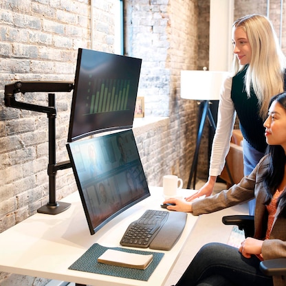 Artikelbild 3 für ergotron Monitor-Halterung LX-Dual 45-509-224 schwarz für 2 Monitore, Tischklemme, Artikelnummer 122509