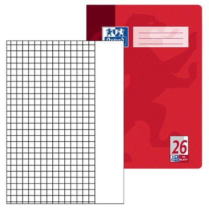Artikelbild für OXFORD Schulheft Lineatur 26 kariert DIN A4 Außenrand, 16 Blatt, 1 St., Artikelnummer 625582