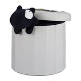 Artikelbild 1 für relaxdays Hocker mit Stauraum 10022874_550 creme, 1 St., Artikelnummer 372963