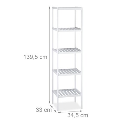 Artikelbild 3 für relaxdays Badregal weiß 34,5 x 33,0 x 139,5 cm, Artikelnummer 448751