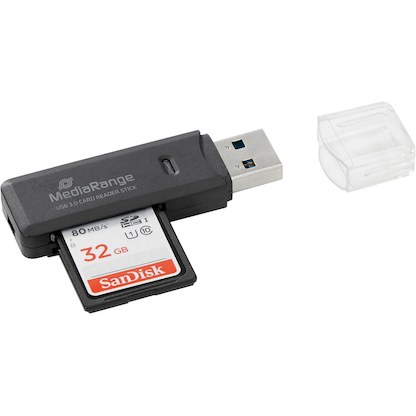 Artikelbild 4 für MediaRange MRCS507 Multi-SD, MultiMediaCard-Kartenleser schwarz, Artikelnummer 620134