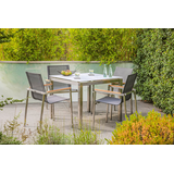 Artikelbild 1 für greemotion Sitzgruppe Sydney grau, silber Textilene, Metall, 5-teilig, Artikelnummer 870847