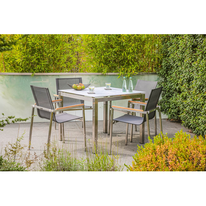 Artikelbild für greemotion Sitzgruppe Sydney grau, silber Textilene, Metall, 5-teilig, Artikelnummer 870847