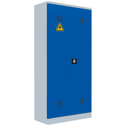 Artikelbild für LÜLLMANN Umweltschrank 566251 enzianblau, lichtgrau 4 Fachböden 91,6 x 42,2 x 195,0 cm, aufgebaut, 1 St., Artikelnummer 184691