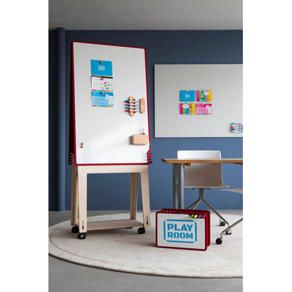 Artikelbild 5 für PLAYROOM mobiles Whiteboard Playboard 75,0 x 118,0 cm rot emaillierter Stahl, Artikelnummer 315471