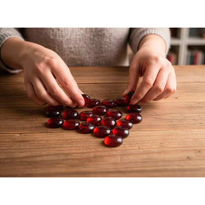 Artikelbild 4 für GLOREX Muggelsteine rot Glasnuggets Ø 20,0 mm, 200,0 g, 1 Pack, Artikelnummer 732147