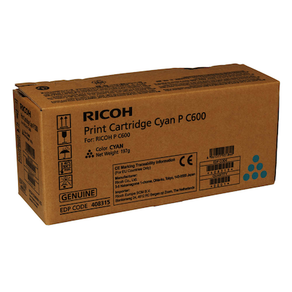 Artikelbild 2 für RICOH P C600 cyan Toner, Artikelnummer 103137